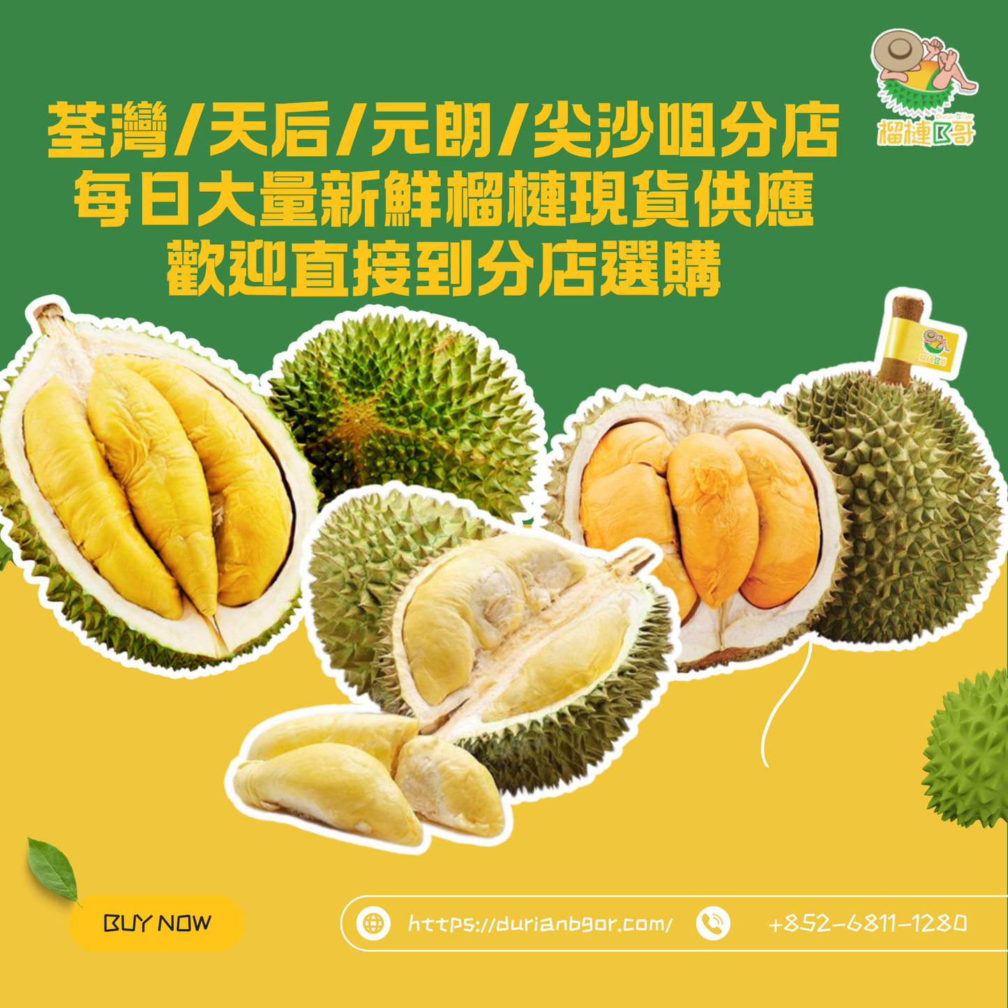 榴槤B哥-馬來西亞直送-歡迎直接到分店選購